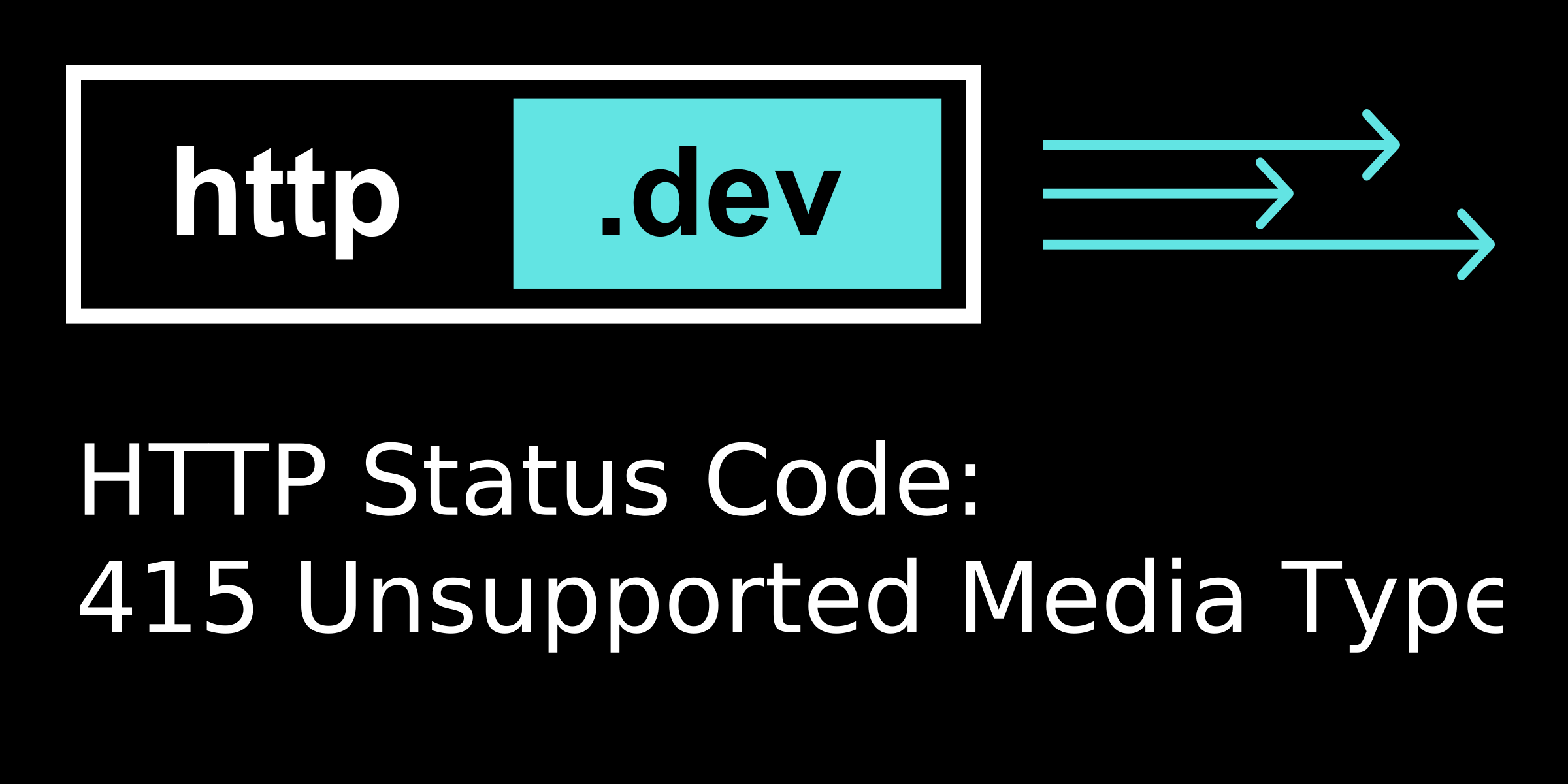 415 Unsupported Media Type - HTTP status code explained
