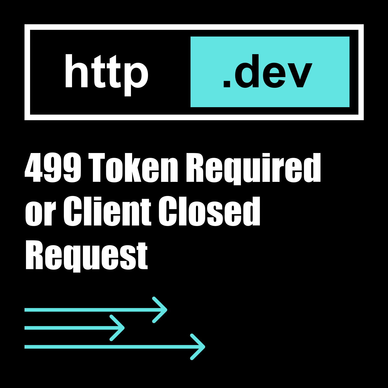 499 Token Required or Client Closed Request