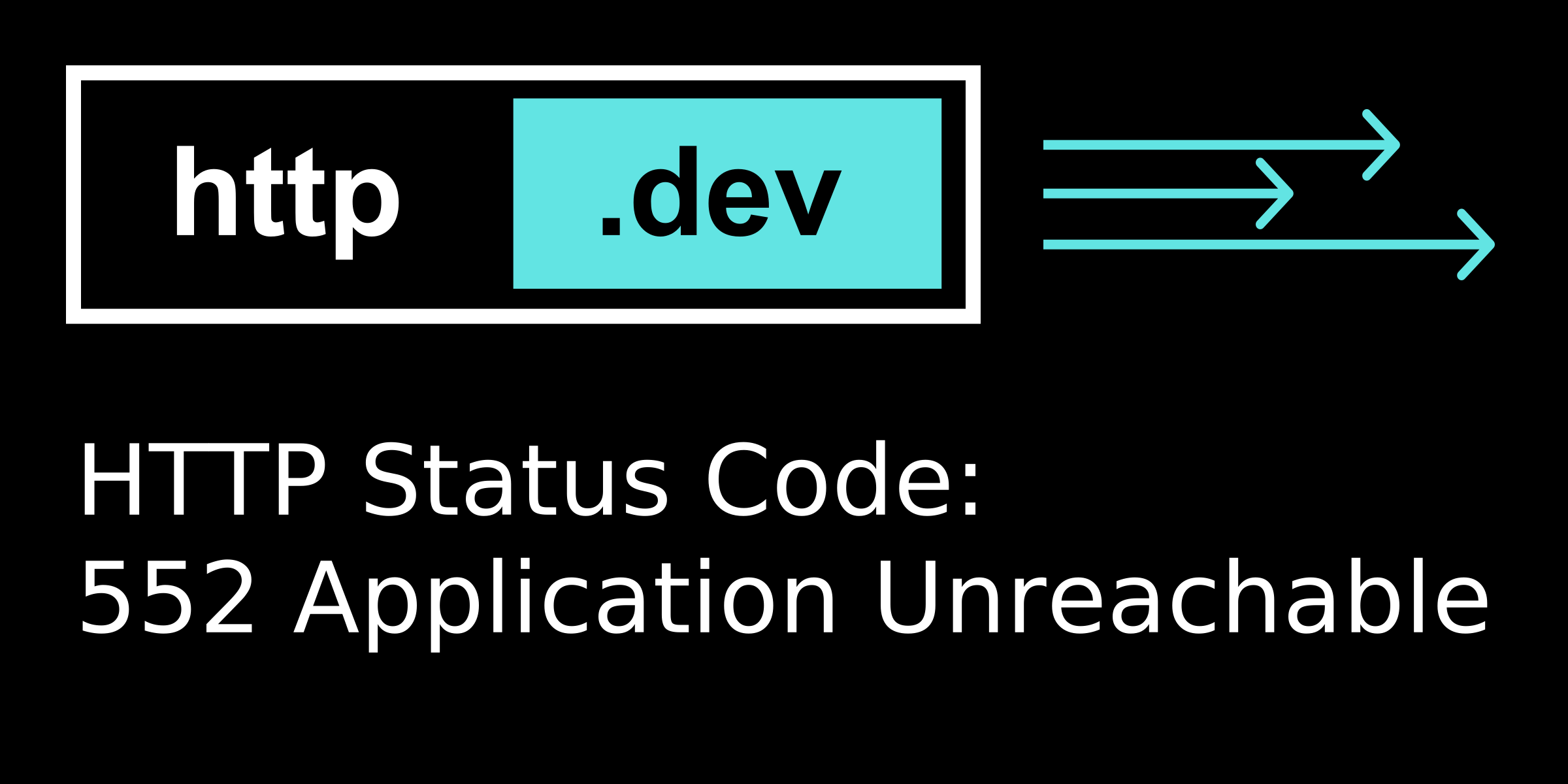 552 Application Unreachable - HTTP status code explained
